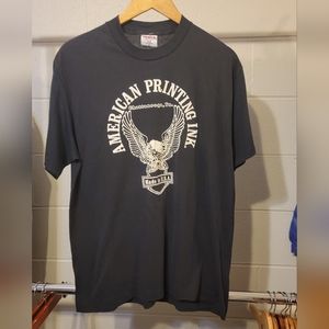 Size XL-Vintage 90s American Printing Ink Chattanooga single stitch made in the